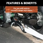 Durable CURT forged tow hook mount with black carbide finish for 2 inch hitch receivers