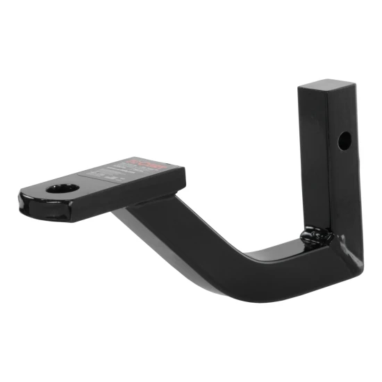 CURT vertical trailer hitch adapter with durable gloss black powder coat finish