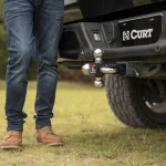 CURT multi-ball mount with three balls and tow hook for versatile towing