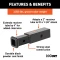 CURT receiver adapter extends 4 inches, converts 2 inch to 1-1/4 inch receiver, black finish