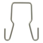 CURT safety chain hanger bracket clipped onto a 2-inch hitch shank, keeping trailer chains off the ground with durable steel construction.
