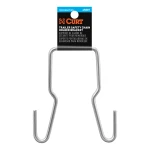 CURT safety chain hanger bracket clipped onto a 2-inch hitch shank, keeping trailer chains off the ground with durable steel construction.
