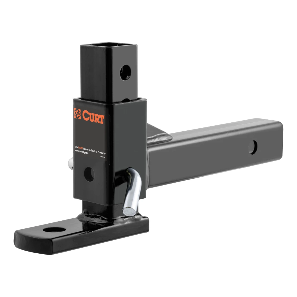 CURT adjustable ball mount with flexible height settings for trailers
