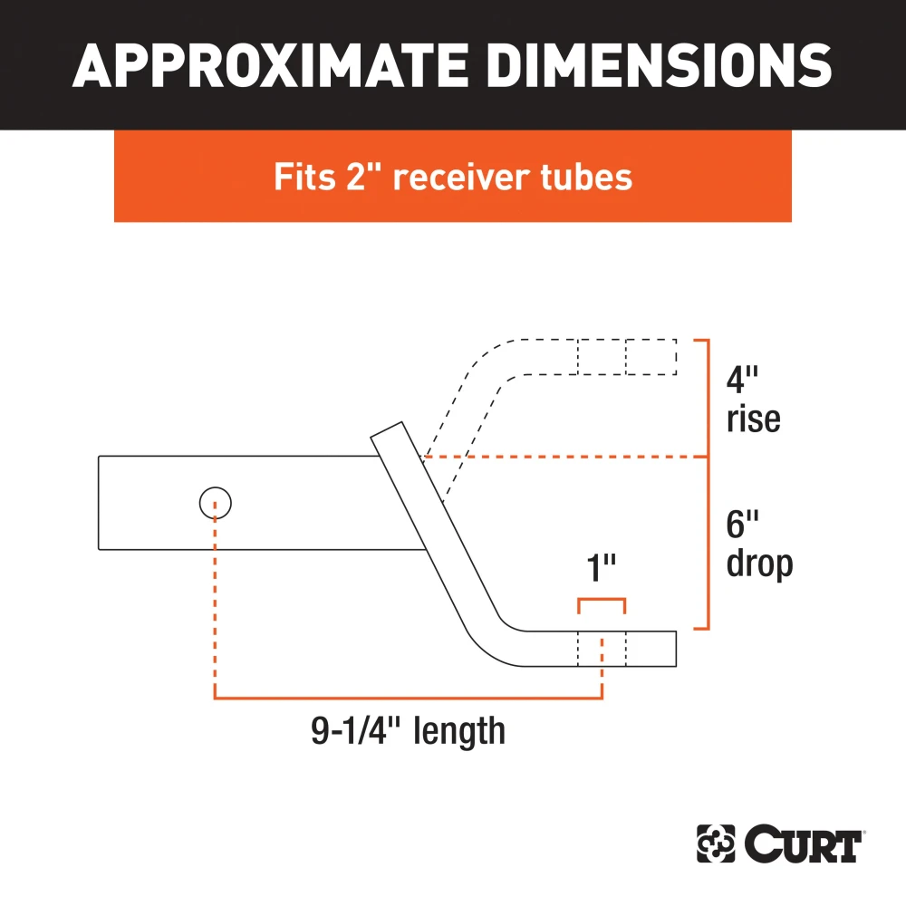 CURT Class 3 ball mount with a 2 inch shank for towing heavy-duty trailers