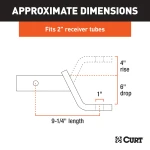 CURT Class 3 ball mount with a 2 inch shank for towing heavy-duty trailers