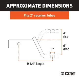 CURT Class 3 ball mount with a 2 inch shank for towing heavy-duty trailers
