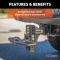 CURT adjustable channel-style dual ball mount with two ball sizes for versatile trailer towing.