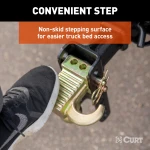 CURT adjustable ball mount with dual ball sizes and hook step for versatile towing