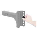 Anti-rattle bumper designed for CURT channel mounts to reduce vibrations