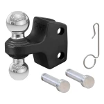 CURT dual ball attachment with 2" and 2-5/16" balls, suitable for up to 15,000 lbs towing