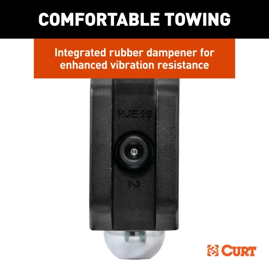 CURT dual ball attachment with 2" and 2-5/16" balls, suitable for up to 15,000 lbs towing