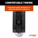CURT adjustable trailer hitch ball mount featuring dual ball design for dependable towing and level adjustment.