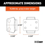 CURT Rebellion XD pintle mount with integrated rubber dampener for vibration resistance and enhanced towing control