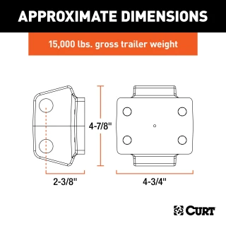 CURT Rebellion XD pintle mount with integrated rubber dampener for vibration resistance and enhanced towing control