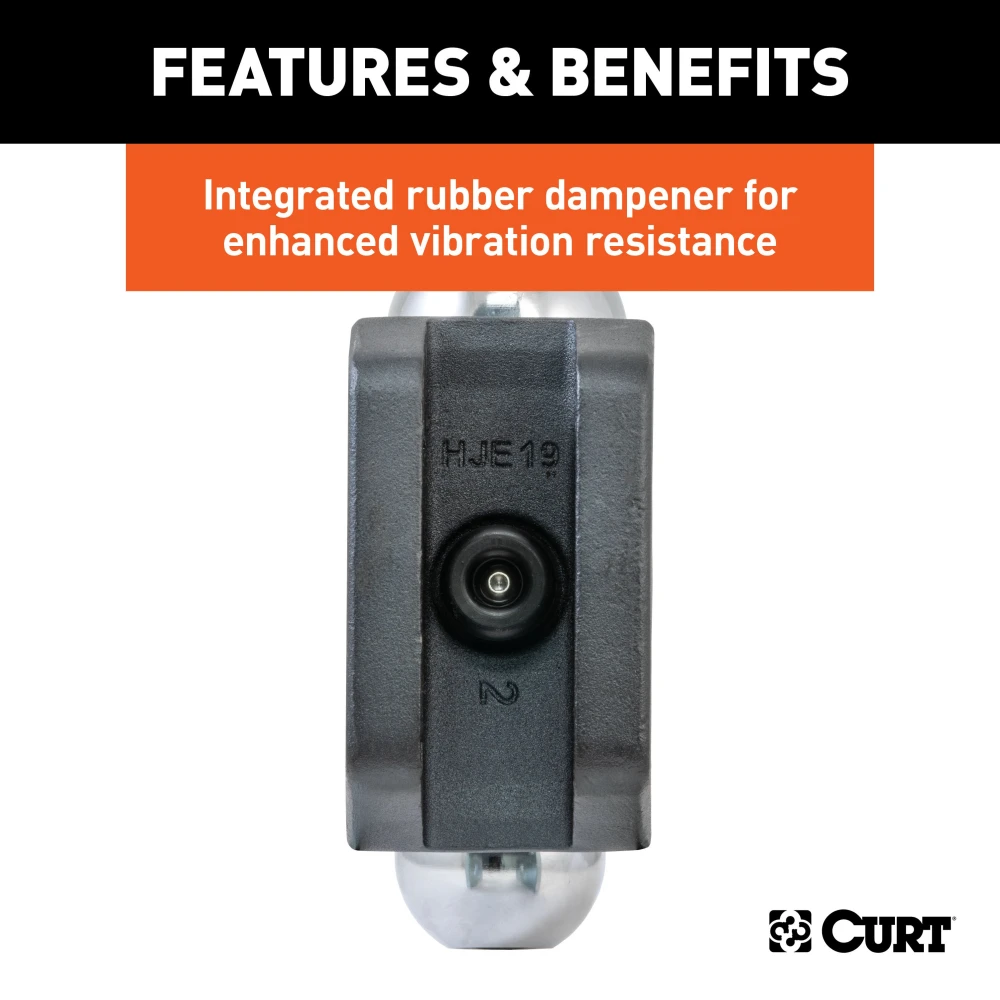 Dual ball replacement for Rebellion XD mount, 2" and 2-5/16" balls, towing accessory