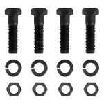 CURT pintle hitch with a black carbide powder coat finish, designed for heavy-duty towing