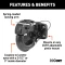 CURT pintle hitch featuring a secure latch and durable black powder coat finish for heavy-duty towing.