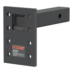 CURT Adjustable Pintle Mount 15000 lbs Fits 2 Inch Hitch 6-1/2 Inch Drop 8 Inch Length Heavy Duty 48325
