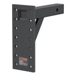 CURT adjustable pintle mount with six height settings for 2-inch hitch receiver