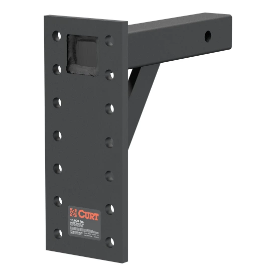 CURT adjustable pintle mount with six height settings for 2-inch hitch receiver