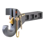 CURT SecureLatch pintle hook featuring innovative auto-lock technology for trailers.