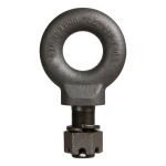 CURT pintle hitch featuring lunette eye with 20,000 lbs capacity and black powder coat finish.