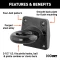 CURT Pintle Hitch with 2-1/2 Inch Lunette Ring and Powder Coating CURT pintle hitch featuring a 2-1/2 inch lunette ring with black powder coat finish for robust towing