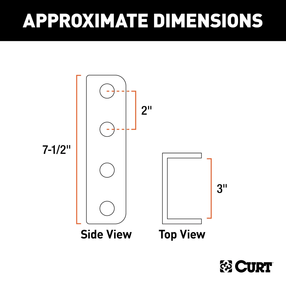 CURT pintle hitch adjustable coupler for towing with 12,000 lbs capacity and height adjustment
