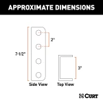 CURT pintle hitch adjustable coupler for towing with 12,000 lbs capacity and height adjustment