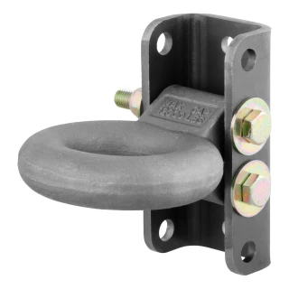 CURT pintle hitch with lunette eye kit featuring adjustable height and forged steel construction