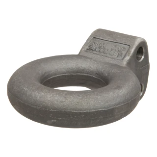 CURT lunette eye 3-inch diameter, forged steel, 24,000 lbs capacity, adjustable mount for pintle hook.