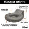 CURT lunette eye 3-inch diameter, forged steel, 24,000 lbs capacity, adjustable mount for pintle hook.