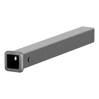 CURT receiver tubing, raw steel, 2x2 inch opening, 24 inch length for custom towing fabrication
