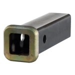 CURT raw steel receiver tubing with a 1-1/4 inch opening featuring a 1/2 inch reinforcing collar and ready-to-weld finish.