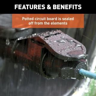 CURT Echo mobile trailer brake controller connected to a smartphone for wireless control