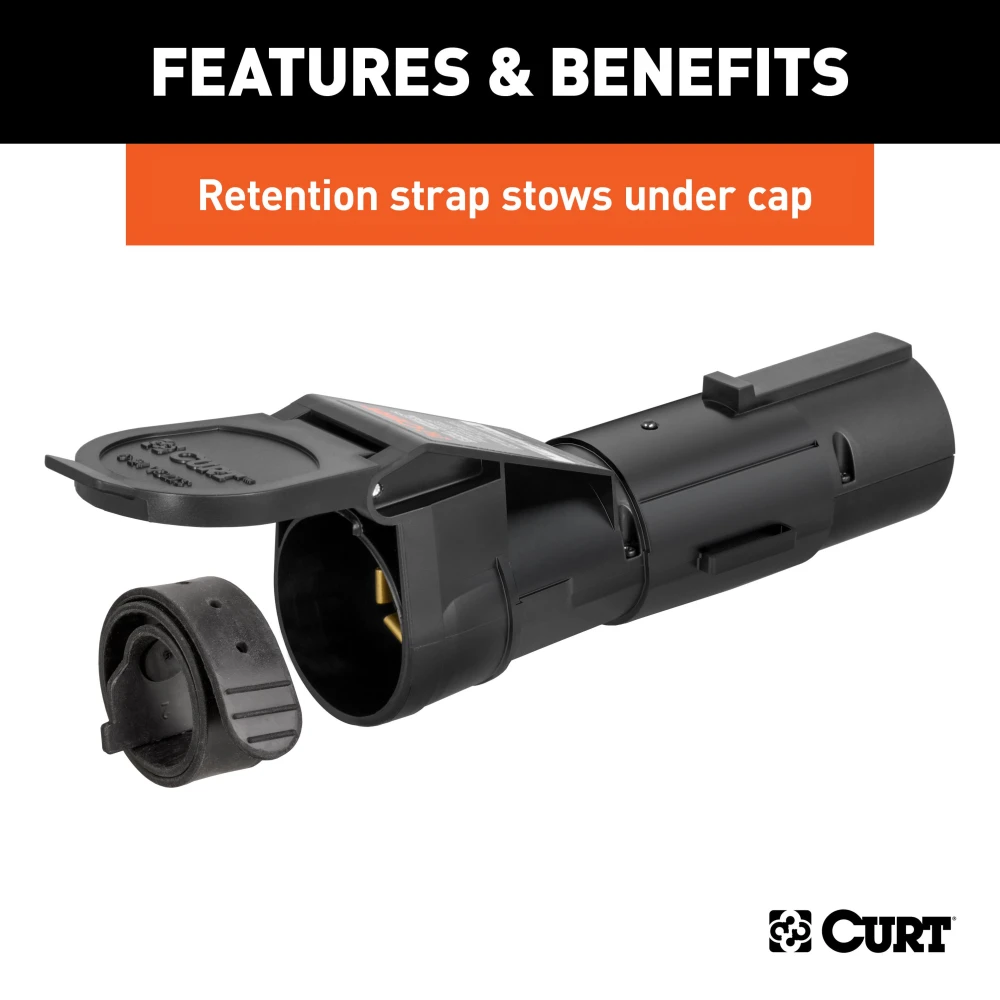 CURT Echo mobile trailer brake controller connected to a smartphone for wireless control