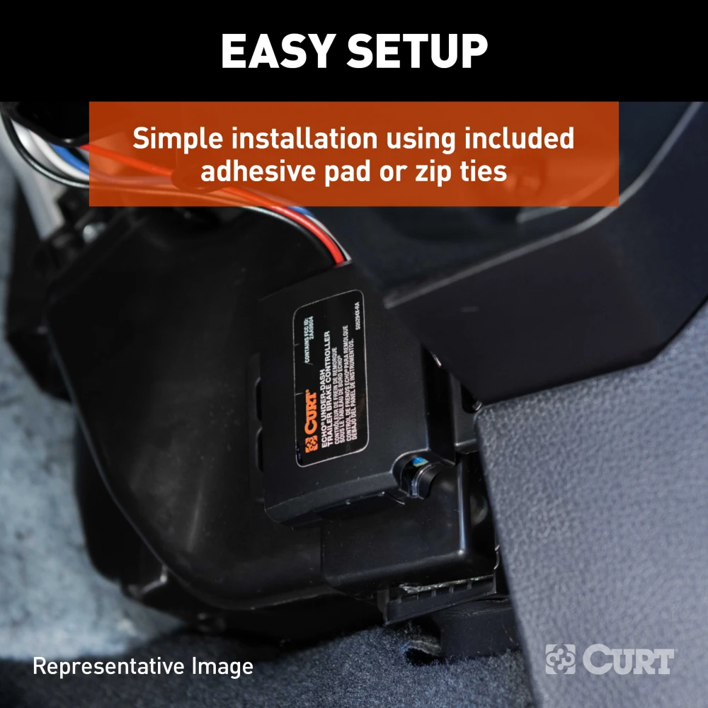 CURT Echo under-dash trailer brake controller with Bluetooth connectivity