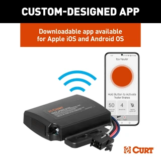 CURT Echo under-dash trailer brake controller with Bluetooth connectivity