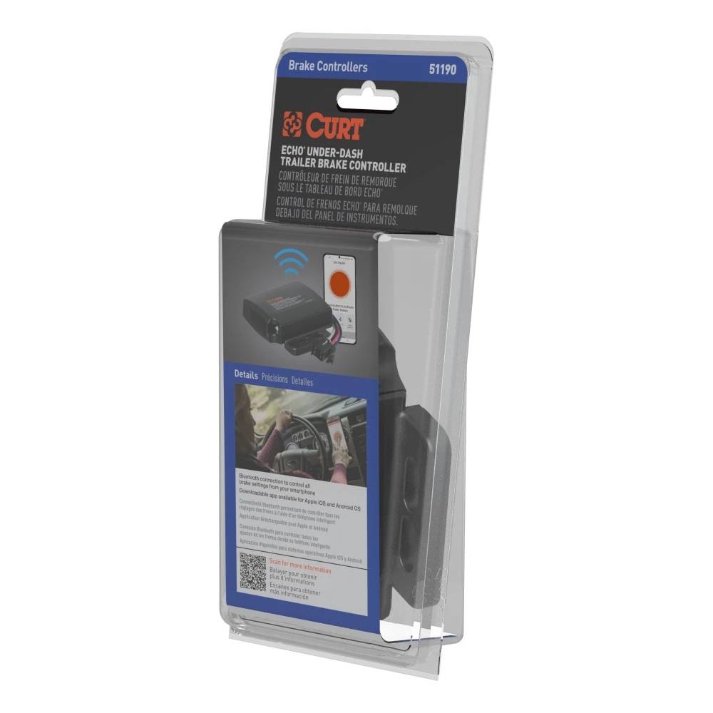 CURT Echo under-dash trailer brake controller with Bluetooth connectivity