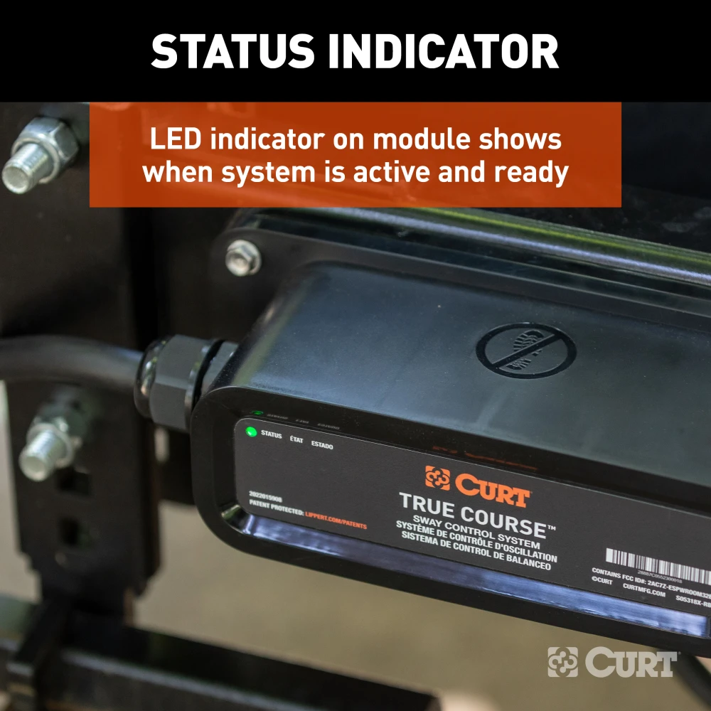 CURT's sway control system enhances towing safety with advanced technology and Bluetooth integration.
