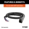 CURT trailer brake controller wiring kit, compatible with up to 8-brake systems, including cables and circuit breaker.