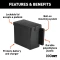 CURT Trailer Breakaway Kit Battery Case with Lockable Lid CURT breakaway battery case for trailer safety with lockable lid and polyethylene construction