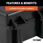 CURT breakaway battery case with watertight lid for trailer brakes