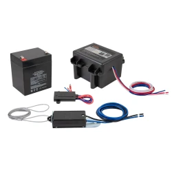 CURT Soft-Trac 1 Trailer Breakaway Kit with Battery and Charger for Single to Triple Axles 52040