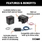 CURT breakaway kit showing lockable battery case and nylon switch for trailer safety