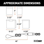 CURT breakaway kit featuring push-to-test battery and durable case