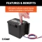 CURT breakaway kit featuring push-to-test battery and durable case
