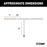CURT LED indicator lights with 3M adhesive for hitch-mounted use