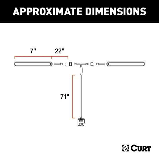 CURT LED indicator lights with 3M adhesive for hitch-mounted use