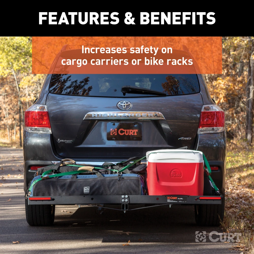 CURT LED indicator lights with 3M adhesive for hitch-mounted use